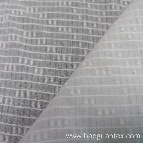 White Color 100% Cotton Jacquard Fabric for Garment